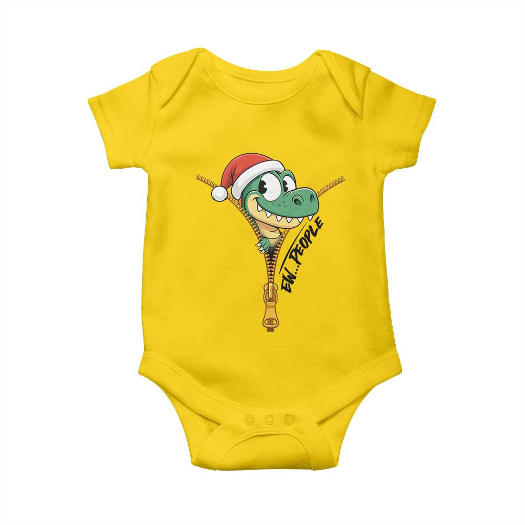 Funny Christmas Dinosaur Baby Onesie Ew People Xmas Gift TS12 Daisy Print Your Wear