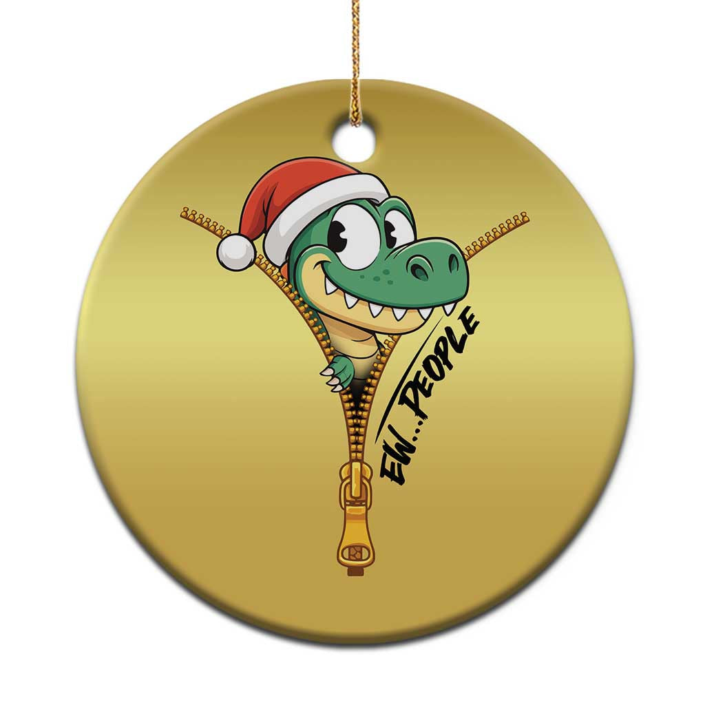 Funny Xmas Dinosaur Christmas Ornament Ew People Xmas Gift - Print Your Wear