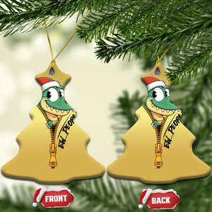 Funny Xmas Dinosaur Christmas Ornament Ew People Xmas Gift - Print Your Wear