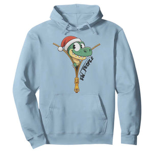 Funny Christmas Dinosaur Hoodie Ew People Xmas Gift TS12 Light Blue Print Your Wear