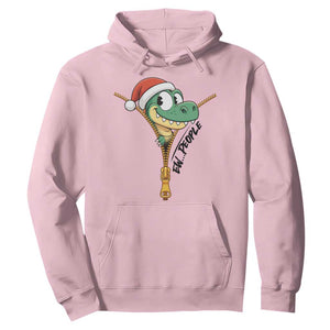 Funny Christmas Dinosaur Hoodie Ew People Xmas Gift TS12 Light Pink Print Your Wear