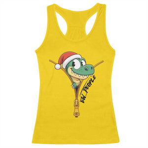 Funny Christmas Dinosaur Racerback Tank Top Ew People Xmas Gift TS12 Daisy Print Your Wear