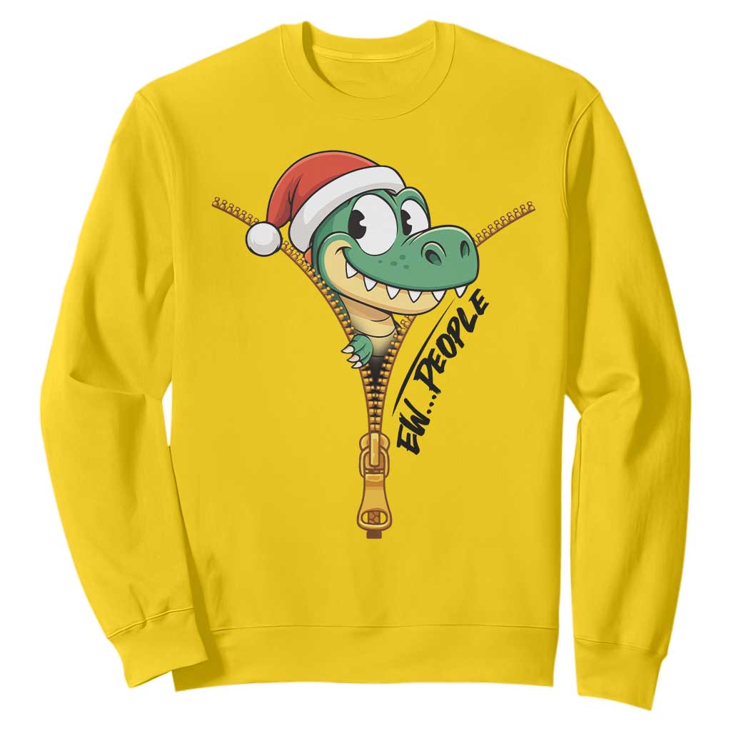 Funny Christmas Dinosaur Sweatshirt Ew People Xmas Gift TS12 Daisy Print Your Wear