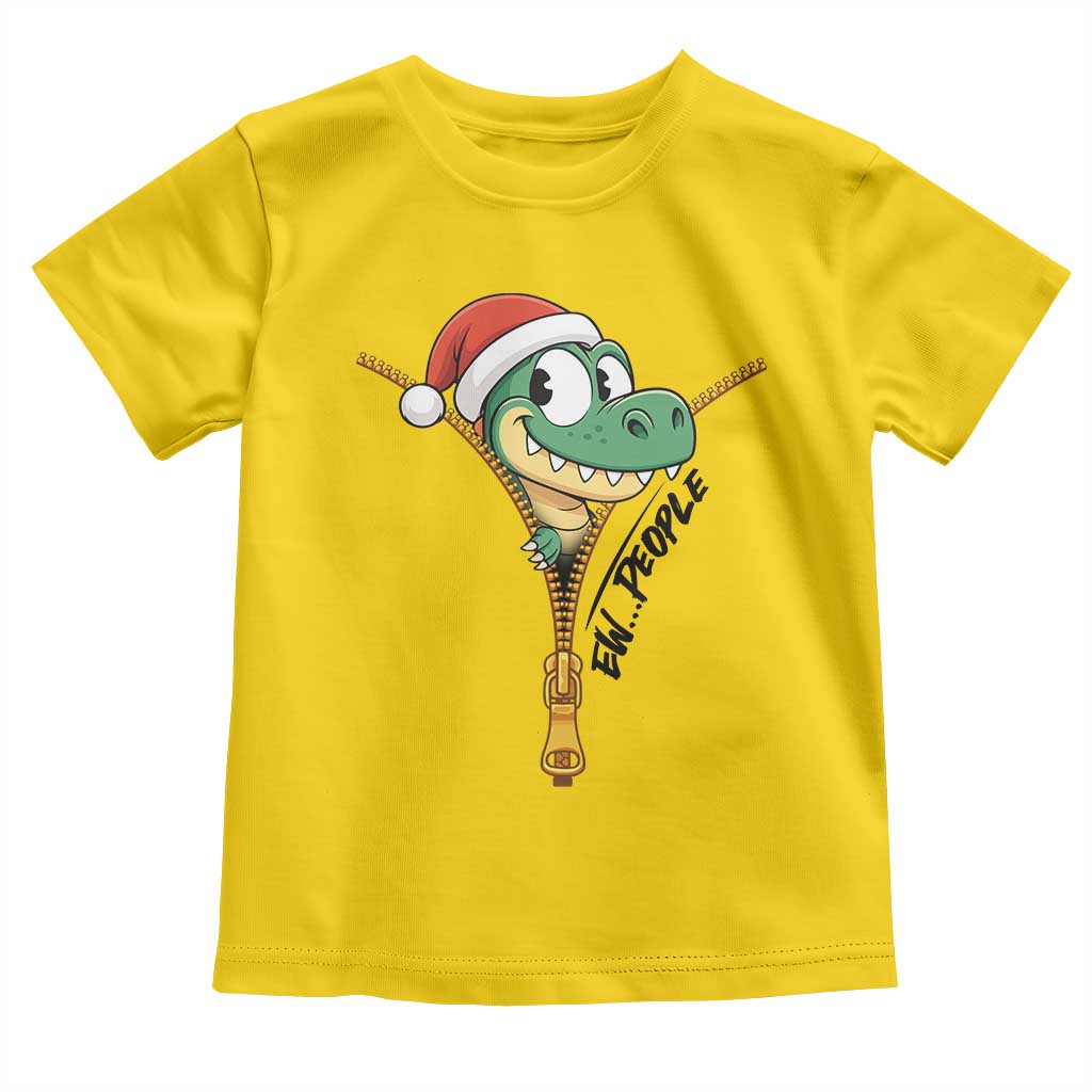 Funny Christmas Dinosaur Toddler T Shirt Ew People Xmas Gift TS12 Daisy Print Your Wear