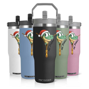 Funny Christmas Dinosaur Flip Straw Tumbler Ew People Xmas Gift TS12 Print Your Wear