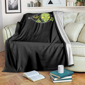 Funny Alien Throw Blanket Ew People Hater Quote TS12 Print Your Wear