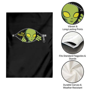 Funny Alien Garden Flag Ew People Hater Quote TS12 Print Your Wear