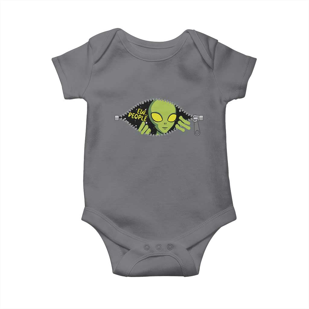 Funny Alien Baby Onesie Ew People Hater Quote TS12 Charcoal Print Your Wear
