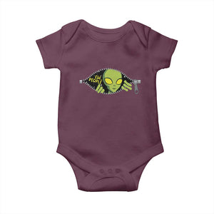 Funny Alien Baby Onesie Ew People Hater Quote TS12 Maroon Print Your Wear