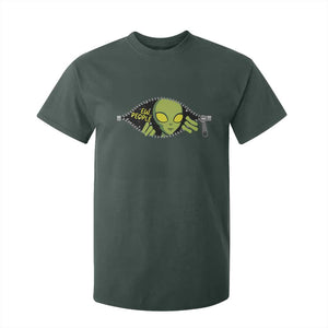 Funny Alien T Shirt For Kid Ew People Hater Quote TS12 Dark Forest Green Print Your Wear