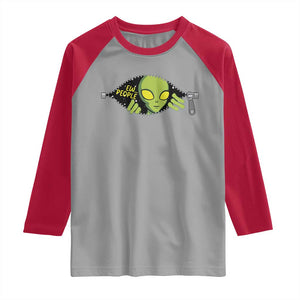 Funny Alien Raglan Shirt Ew People Hater Quote - Print Your Wear