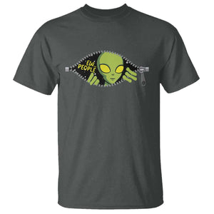 Funny Alien T Shirt Ew People Hater Quote TS12 Dark Heather Print Your Wear