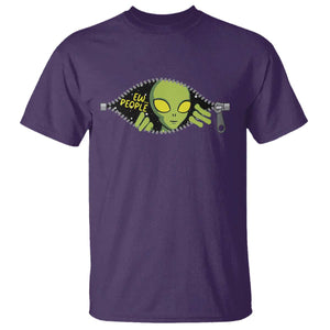 Funny Alien T Shirt Ew People Hater Quote TS12 Purple Print Your Wear