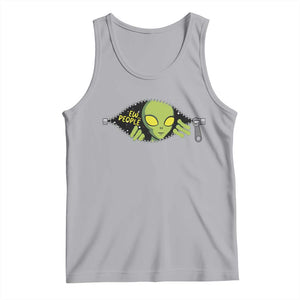 Funny Alien Tank Top Ew People Hater Quote TS12 Athletic Heather Print Your Wear