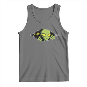 Funny Alien Tank Top Ew People Hater Quote TS12 Black Heather Print Your Wear