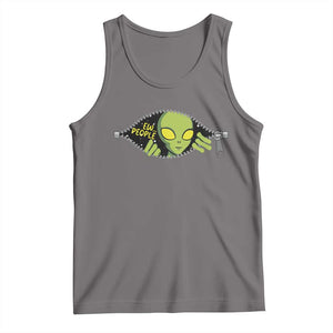 Funny Alien Tank Top Ew People Hater Quote TS12 Deep Heather Print Your Wear