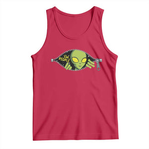 Funny Alien Tank Top Ew People Hater Quote TS12 Red Print Your Wear