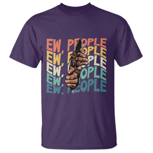 Ew People Hater T Shirt Funny Bigfoot Sarcastic Quote TS12 Purple Print Your Wear