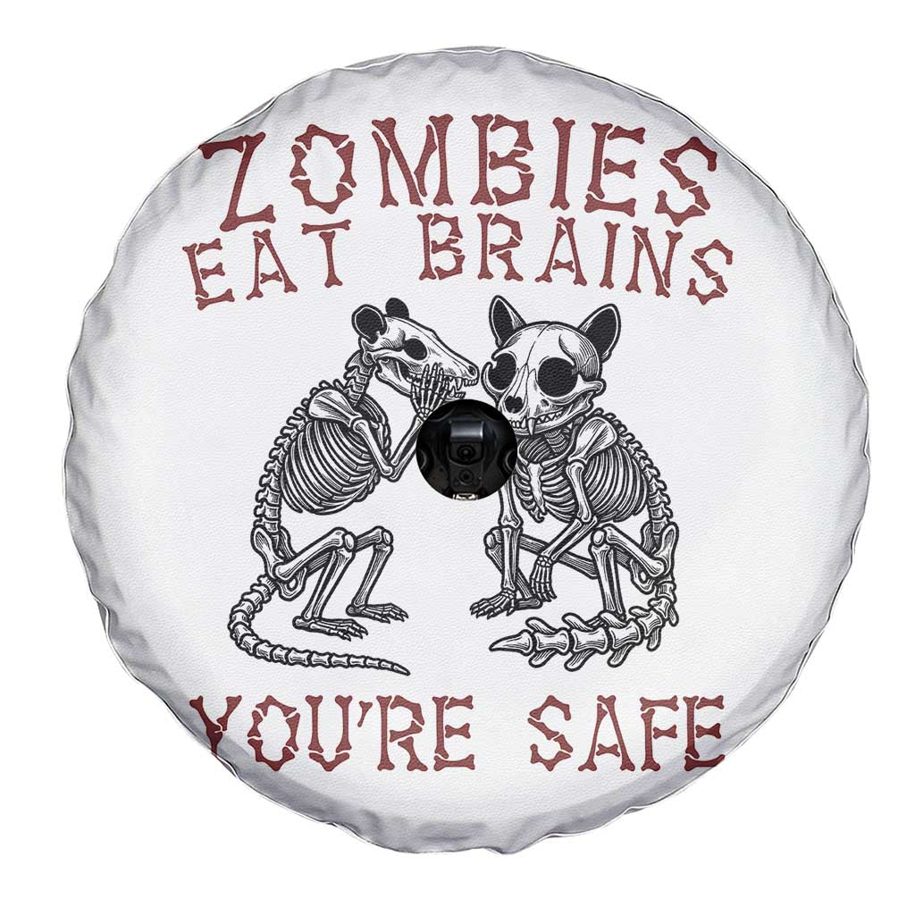 Funny Opossum Raccoon Skeleton Spare Tire Cover Zombies Eat Brains Dont Worry You Are Safe TS12 Print Your Wear