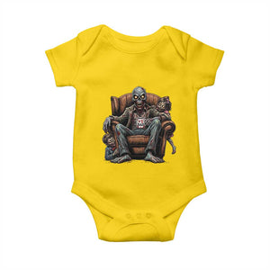 Funny #1 Dad Zombie Horror Baby Onesie Halloween Family Father Gift