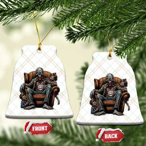Funny #1 Dad Zombie Horror Ceramic Ornament Halloween Family Father Gift