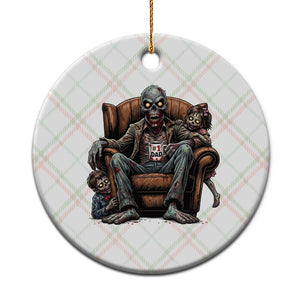Funny #1 Dad Zombie Horror Ceramic Ornament Halloween Family Father Gift