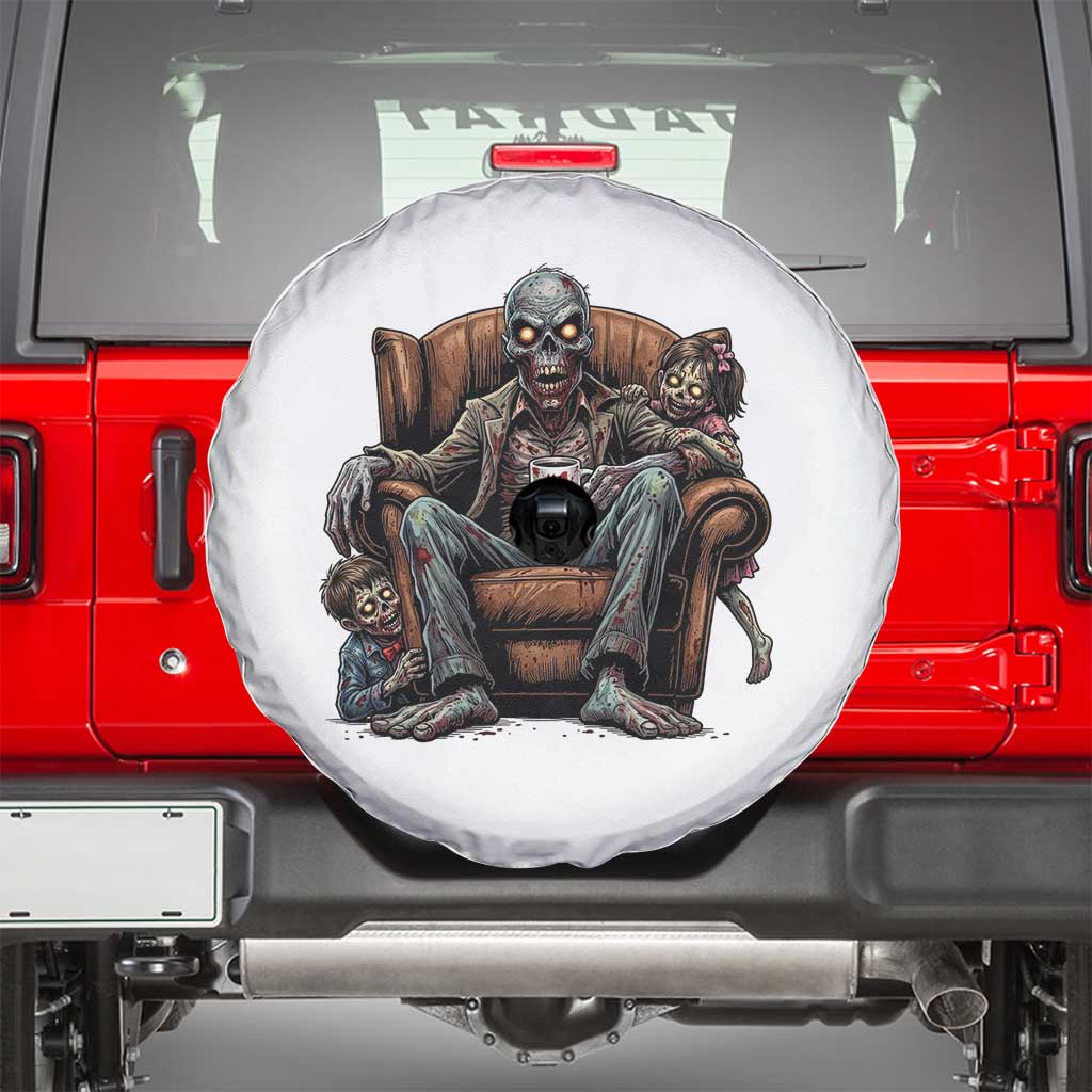 Funny #1 Dad Zombie Horror Spare Tire Cover Halloween Family Father Gift