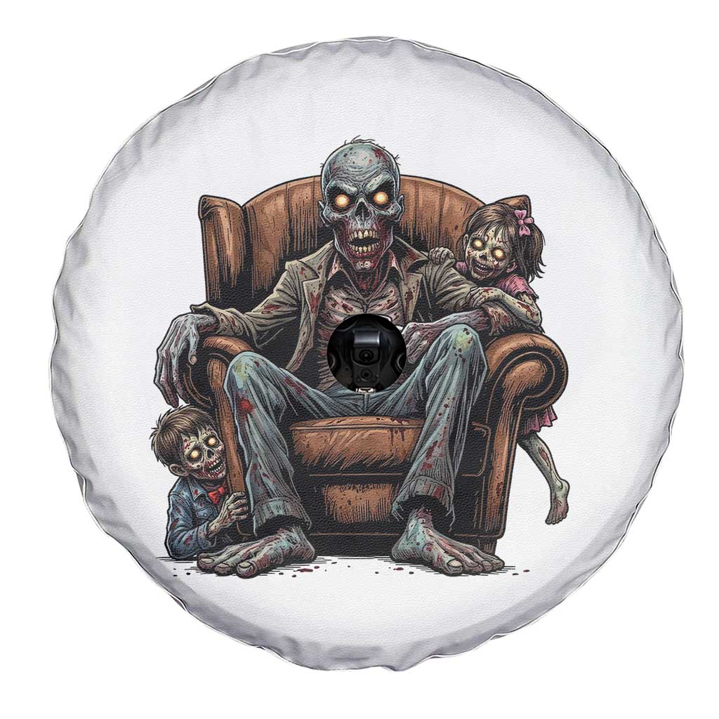 Funny #1 Dad Zombie Horror Spare Tire Cover Halloween Family Father Gift