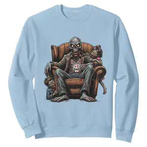 Funny #1 Dad Zombie Horror Sweatshirt Halloween Family Father Gift
