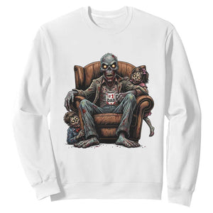 Funny #1 Dad Zombie Horror Sweatshirt Halloween Family Father Gift