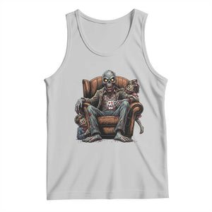 Funny #1 Dad Zombie Horror Tank Top Halloween Family Father Gift