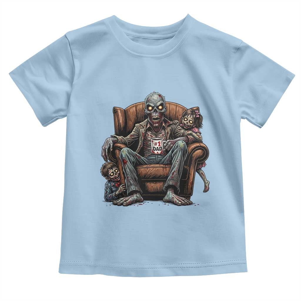 Funny #1 Dad Zombie Horror Toddler T Shirt Halloween Family Father Gift