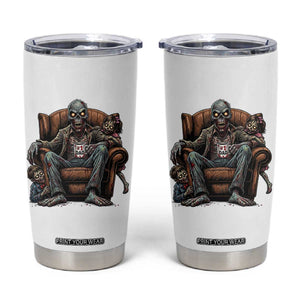 Funny #1 Dad Zombie Horror Tumbler Cup Halloween Family Father Gift