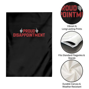 Proud Disappointment Skeleton Middle Fingers Badge Garden Flag Funny Sarcastic Dark Humor