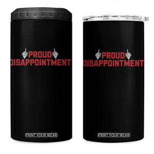 Proud Disappointment Skeleton Middle Fingers Badge 4 in 1 Can Cooler Tumbler Funny Sarcastic Dark Humor TS12 One Size: 16 oz Black Print Your Wear