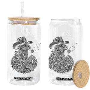 Funny Cowboy Hoatzin Glass Can Blowing Dandelion Western Bird Gift TS12 Print Your Wear