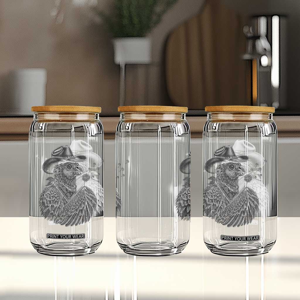 Funny Cowboy Hoatzin Glass Can Blowing Dandelion Western Bird Gift TS12 Print Your Wear
