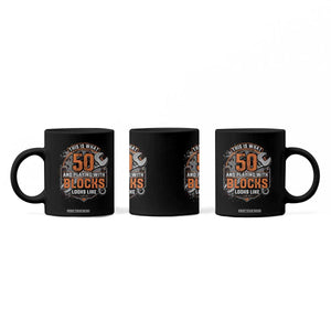 Funny 50th Birthday Mechanic Coffee Mug This Is What 50 And Playing With Blocks Looks Like TS12 Print Your Wear