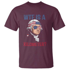 WTF is A Kilometer T Shirt Funny 4th of July Founding Father