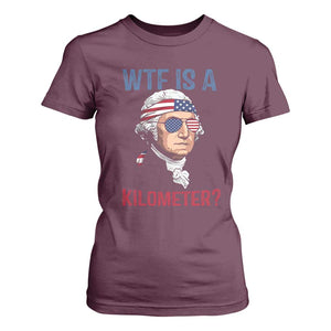 WTF is A Kilometer T Shirt For Women Funny 4th of July Founding Father