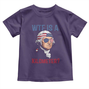 WTF is A Kilometer Toddler T Shirt Funny 4th of July Founding Father