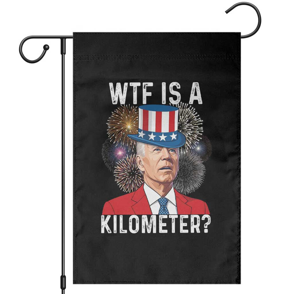 WTF is A Kilometer Garden Flag Funny 4th of July