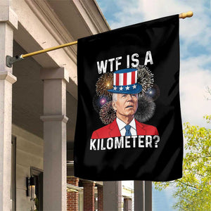 WTF is A Kilometer Garden Flag Funny 4th of July