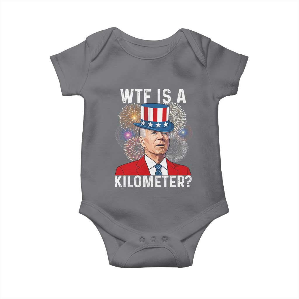 WTF is A Kilometer Baby Onesie Funny 4th of July