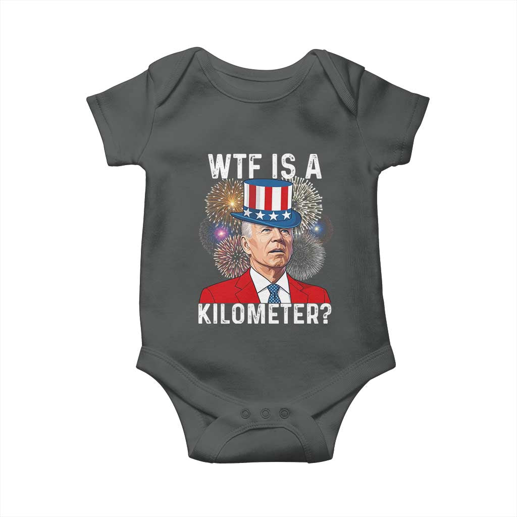 WTF is A Kilometer Baby Onesie Funny 4th of July