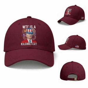 WTF is A Kilometer Baseball Cap Funny 4th of July