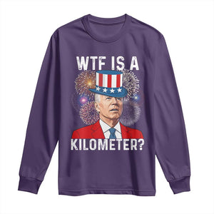 WTF is A Kilometer Long Sleeve Shirt Funny 4th of July