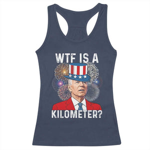 WTF is A Kilometer Racerback Tank Top Funny 4th of July