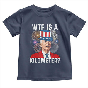 WTF is A Kilometer Toddler T Shirt Funny 4th of July