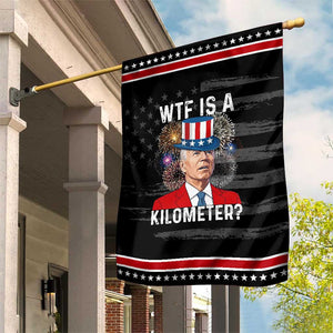 WTF is A Kilometer Patriotic Garden Flag Funny 4th of July